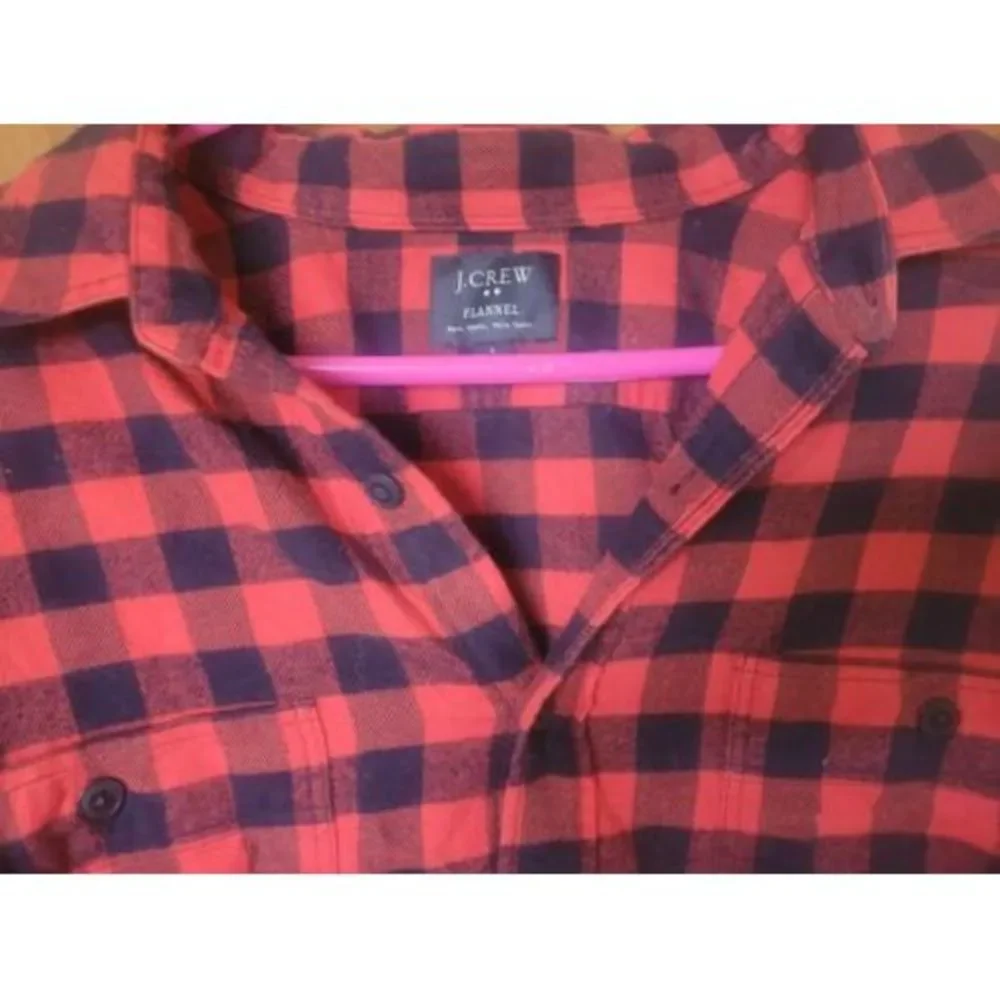 J crew JCREW flannel lumberjack plaid button shirt‎ long sleeve top  Lg